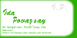 ida povazsay business card